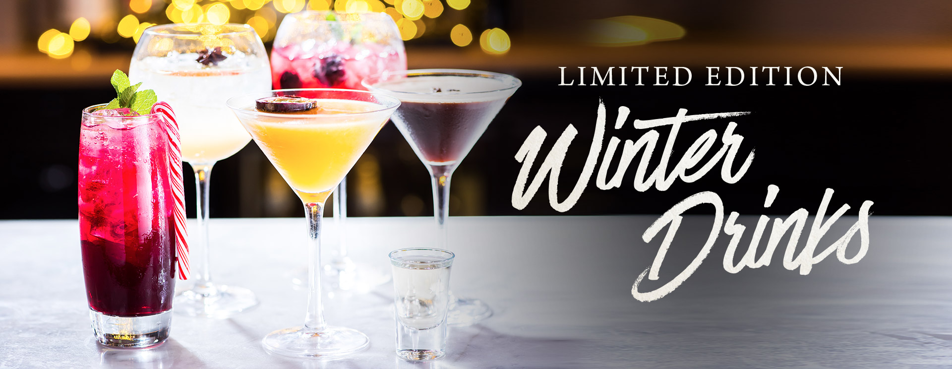 Winter cocktails and long drinks at The Ferry